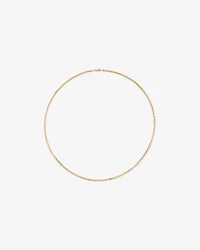 55cm (22") 3mm Width Solid Flat Bevelled Curb Chain in 10kt Yellow Gold