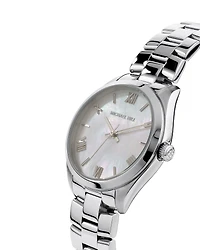 Women's Mother of Pearl Watch in Silver Tone Stainless Steel