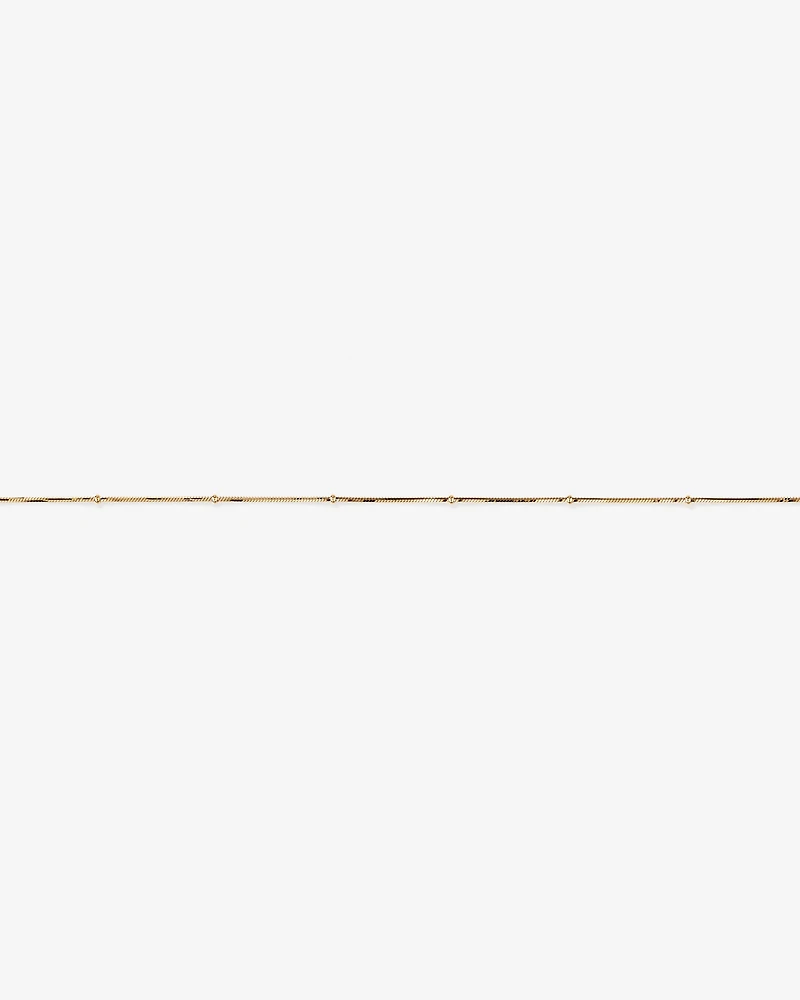 Snake & Bead Station Bracelet in 10kt Yellow Gold