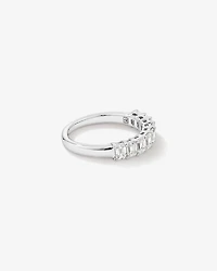 1.17 Carat TW Emerald Cut Laboratory-Grown Diamond Wedding Band in 14kt White Gold