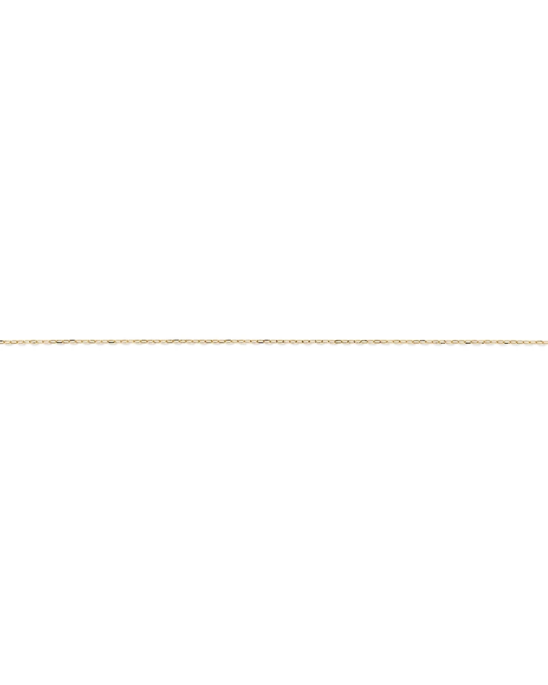Flat Paperclip Chain Anklet in 10kt Yellow Gold
