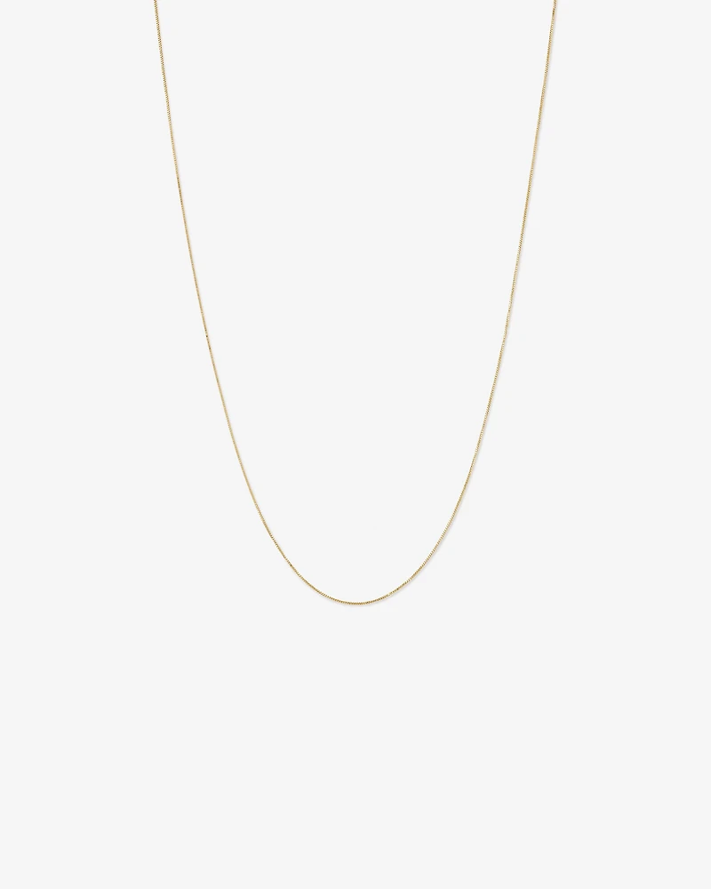 50cm (20") 0.66mm Width Box Chain in 10kt Yellow Gold