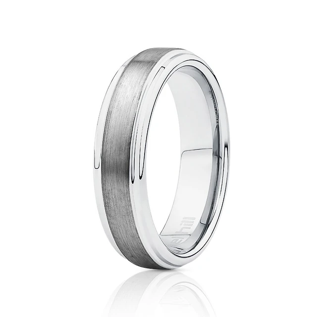 Michael Hill Men's Ring in Grey Sapphire Tungsten Upper Canada Mall