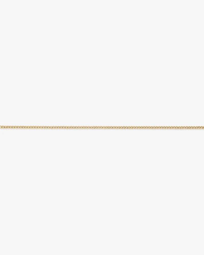 50cm (20") 3.75mm Width Semi Solid Diamond Cut Curb Chain in 10kt Yellow Gold
