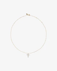 0.25 Carat TW Diamond Cross Pendant in 10kt Yellow Gold