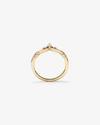 0.12 Carat TW Diamond Contoured Wedding band in 14kt Yellow Gold