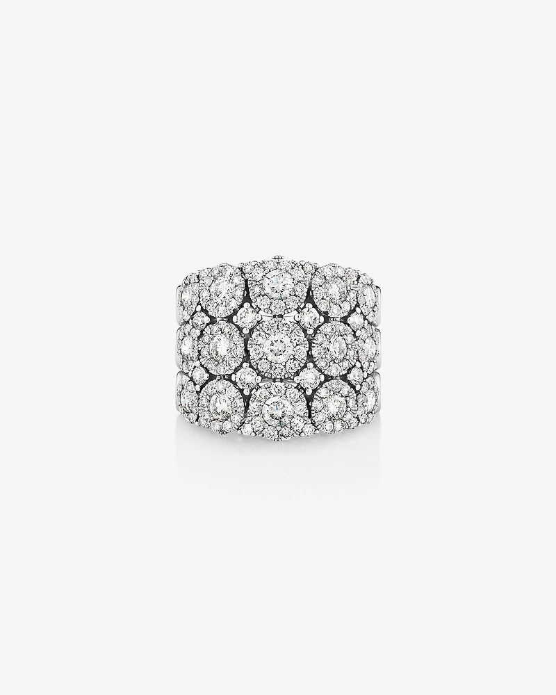 3 Row Bubble Ring with 3.00 Carat TW Diamonds in 14kt Gold