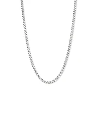 55cm (22") 5.3mm Width Bevelled Curb Chain Necklace in Sterling Silver