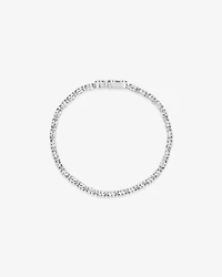 5.02 Carat TW 9 Stone Cluster Diamond Tennis Bracelet in 14kt White Gold