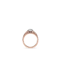 Bridal Set with 0.38 Carat TW of Diamonds in 14kt Rose and White Gold