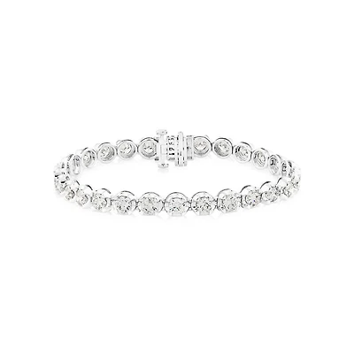 8.00 Carat TW Diamond Tennis Bracelet in 14kt White Gold