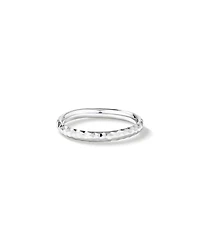 Hammered Finish Ring 10kt White Gold