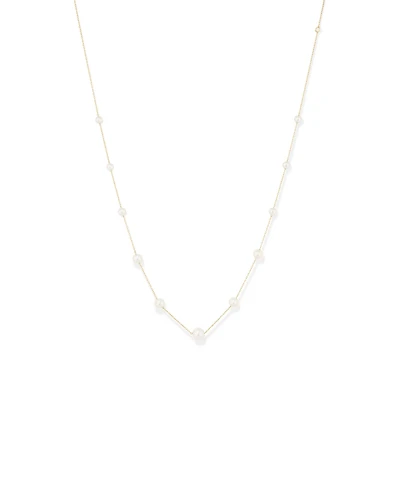 Collier en or jaune 10 K avec perles d'eau douce de culture