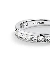 Bague de mariage en or blanc 14 carats avec diamants d'un total de 0,50 carat, sertis en canal, modèle Evermore.