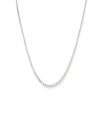 10.00 Carat TW Graduated Diamond Riviera Tennis Necklace in 18kt White Gold