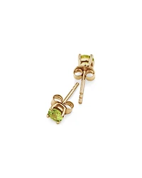 Stud Earrings with Peridot in 10kt Yellow Gold