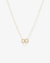 45cm (18”) Double Circle Necklace in 10kt Yellow Gold