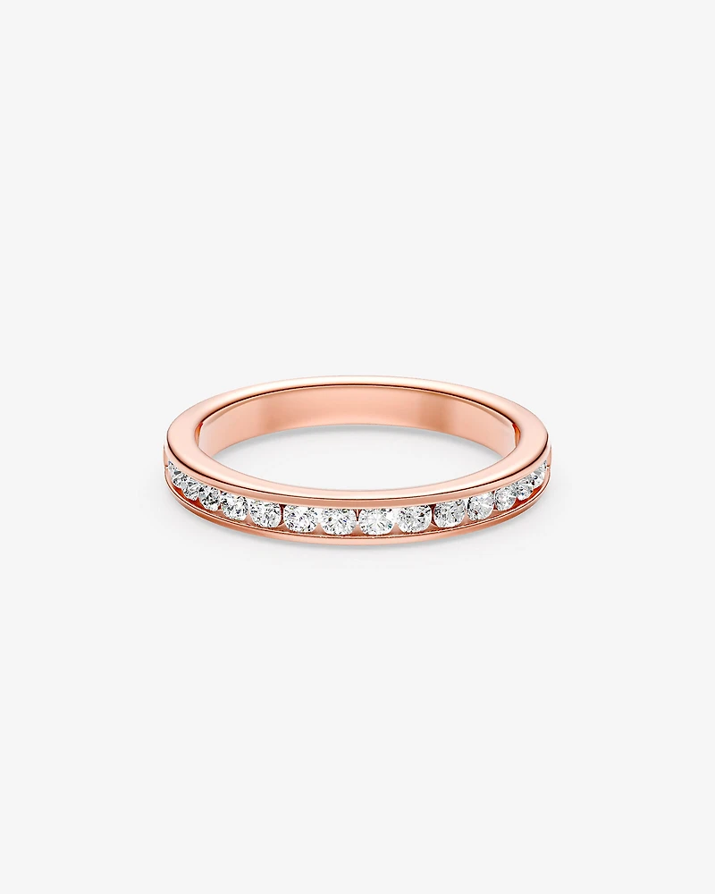 Alliance en or jaune 14 K avec diamants totalisant 0,50 ct