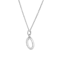Pendentif en forme de cercle ouvert avec zircons cubiques en argent sterling