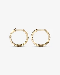 Hoop Earrings With 0.25 Carat TW Of Diamonds in 10kt White Gold