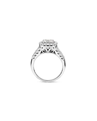 Bague de fiançailles avec 1,50 carat de diamants en or blanc 14kt.