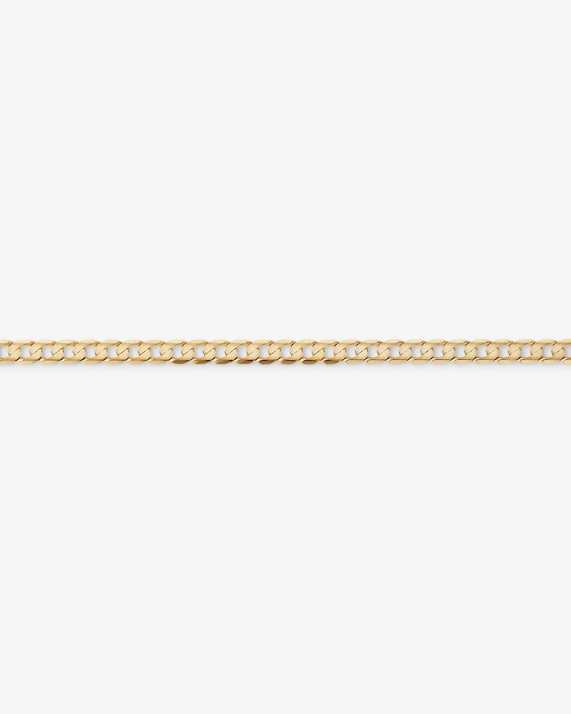 21cm (8.5") 5mm Flat Beveled Curb Bracelet in 10kt Yellow Gold