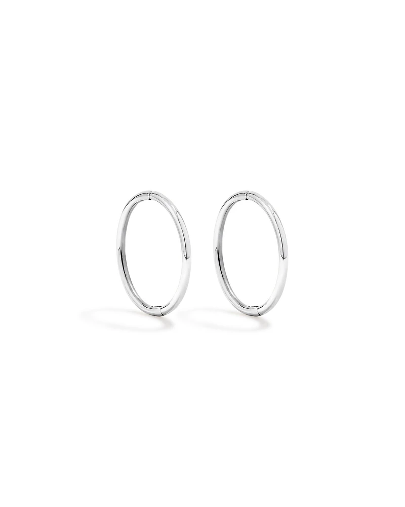 14mm Sleeper Earrings in Sterling Silver