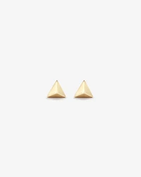 Pyramid Stud Earrings in 10kt Yellow Gold