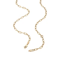 45cm (18”) 3.5mm Hollow Paperclip Chain in 10kt Yellow Gold