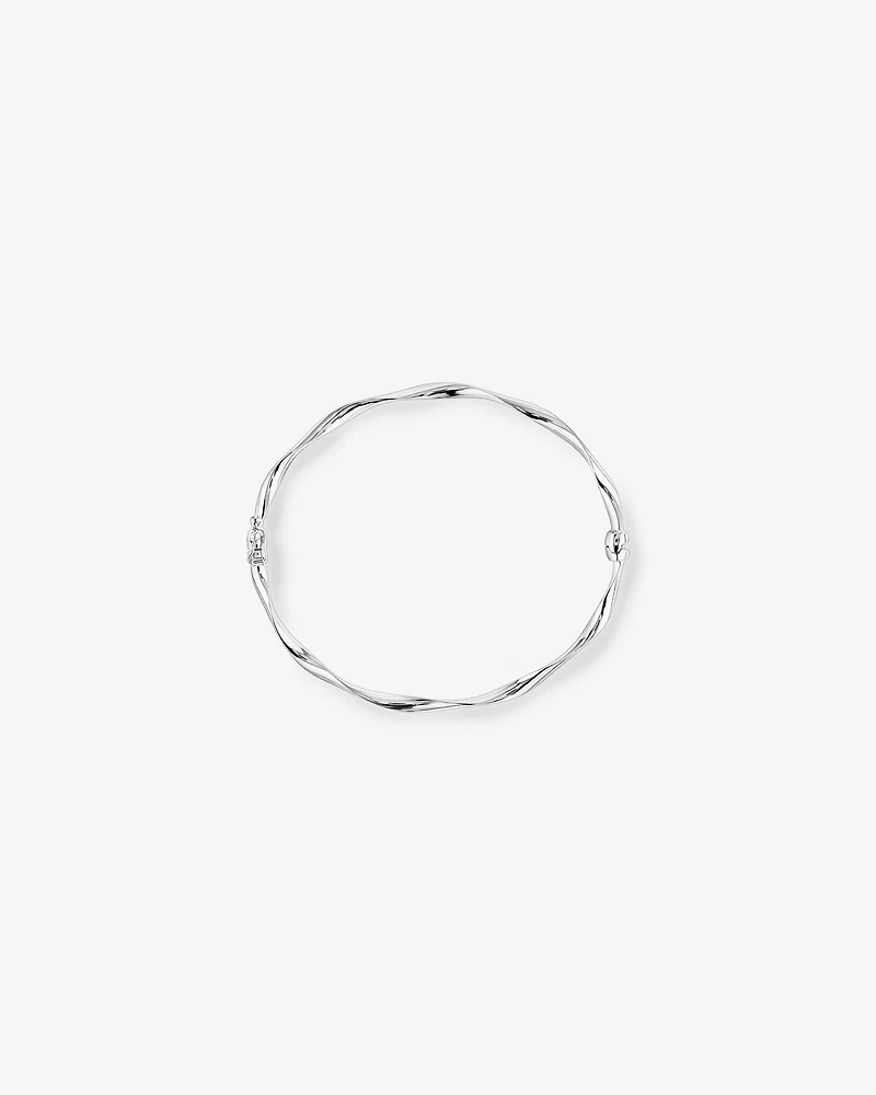 60mm Hollow Twist Bangle In 10kt Yellow Gold