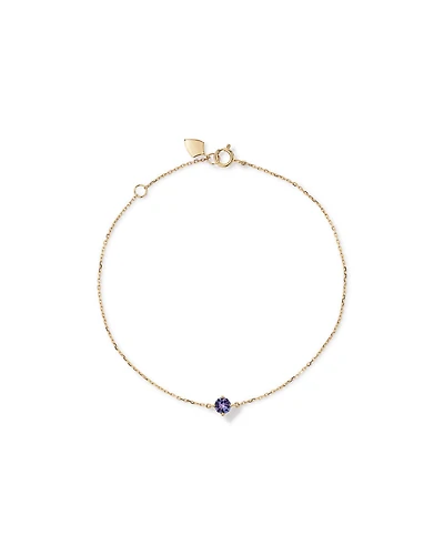 Bracelet with Tanzanite in 10kt Yellow Gold