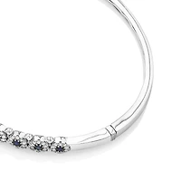 Bubble Bangle with Sapphire and 1.03 Carat TW Diamonds in 14kt White Gold