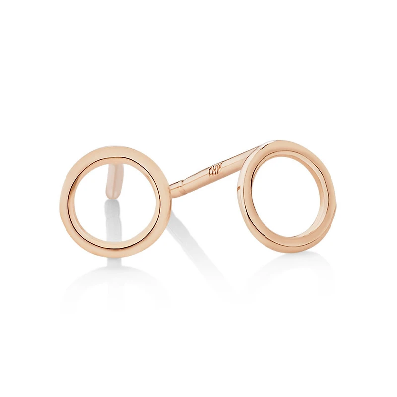 5mm Circle Stud Earrings in 10kt Yellow Gold