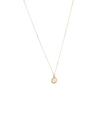 Diamond Outline Circle Pendant in 10kt Yellow Gold