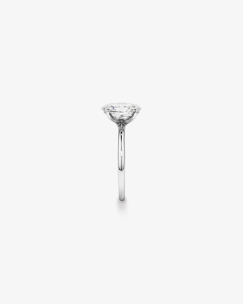 2.00 Carat TW Oval Cut Laboratory-Grown Diamond Solitaire Engagement Ring in 14kt White Gold