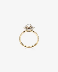 Sir Michael Hill Designer Oval Engagement Ring with 0.92 Carat TW Diamonds in 18kt White Gold