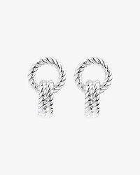 Rope Textured Earrings in Sterling Silver