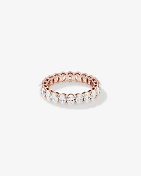 3.15 Carat TW Oval Laboratory-Grown Diamond Eternity Ring in 14kt White Gold