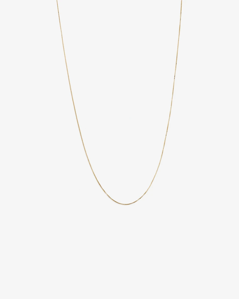 50cm (20") 0.66mm Width Box Chain in 10kt Yellow Gold