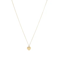 Diamond Charm Heart Pendant Necklace in 10kt Yellow Gold