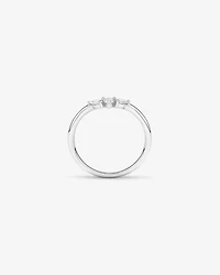 0.25 Carat TW Pear Diamond Curved Wedding Band in 14kt White Gold