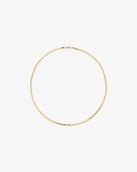 55cm (22") 3.75mm Width Solid Flat Bevelled Curb Chain in 10kt Yellow Gold
