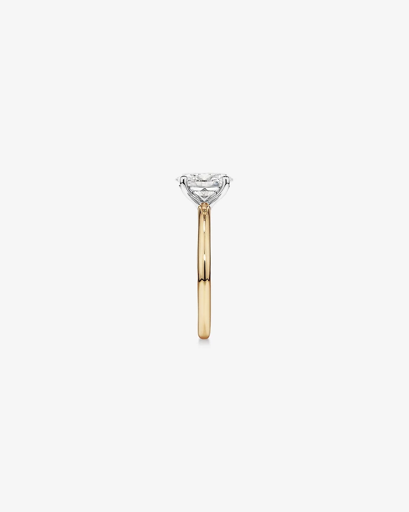 Carat TW Oval Laboratory-Grown Diamond Solitaire Engagement Ring in 14kt White Gold