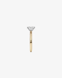 Carat TW Oval Laboratory-Grown Diamond Solitaire Engagement Ring in 14kt White Gold