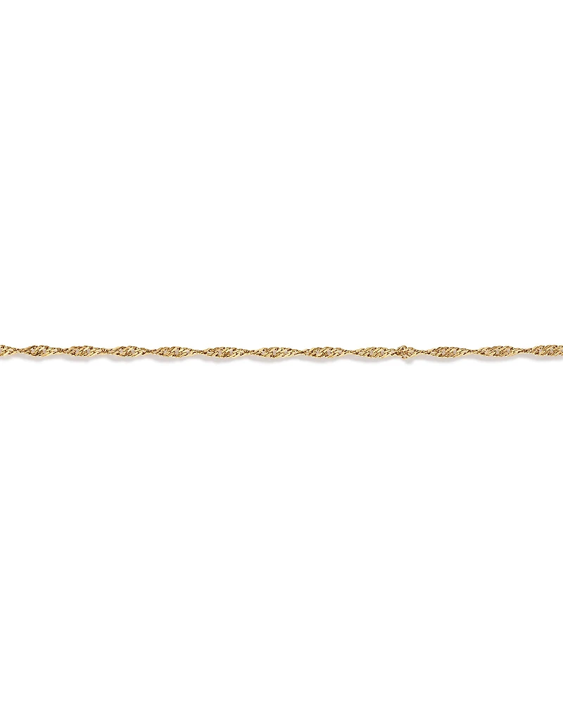 19cm (7.5") Singapore Bracelet in 10kt Yellow Gold