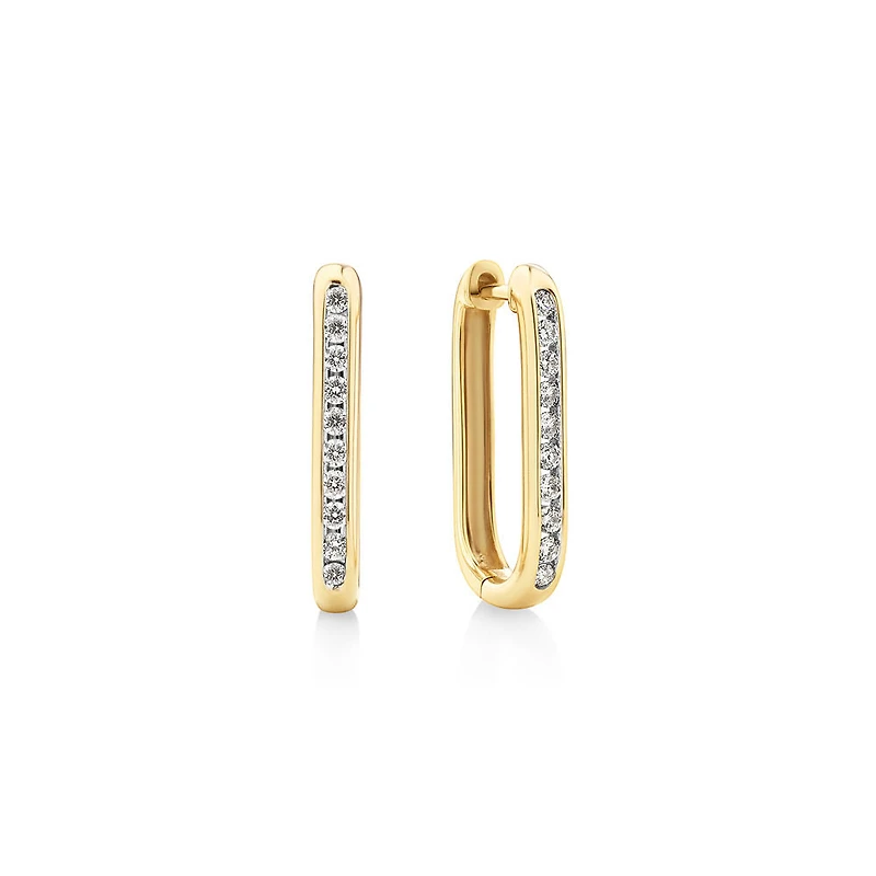 Huggies with 0.22 Carat TW of Diamonds in 10kt Yellow Gold