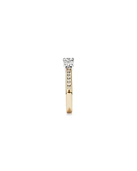 1.00 Carat TW Three Stone Round Brilliant Diamond Engagement Ring in 14kt Yellow and White Gold