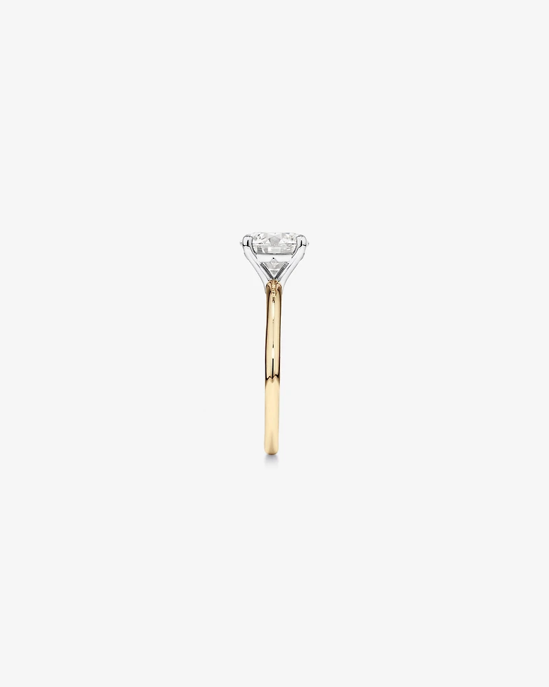 Bague De Fiançailles Solitaire En Diamant De Laboratoire Rond Brillant De 2 Carats Poids Total En Or Blanc 14 Carats