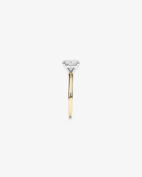 Bague De Fiançailles Solitaire En Diamant De Laboratoire Rond Brillant De 2 Carats Poids Total En Or Blanc 14 Carats
