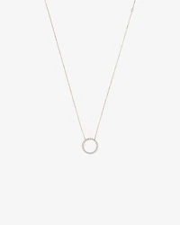 0.85 Carat TW Laboratory-Grown Diamond Circle Necklace in 10kt Yellow Gold